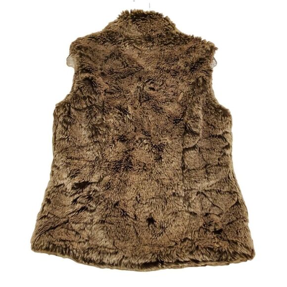 Cripple Creek Vest Womens Small Brown Faux Fur Eye Hook Clasp - Picture 2 of 4